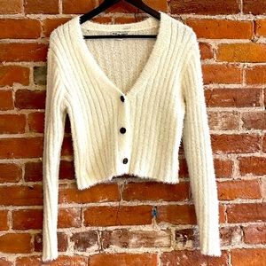 Fluffy white camisole